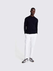MOSS Blue Merino Mock Neck Jumper - Image 2 of 2
