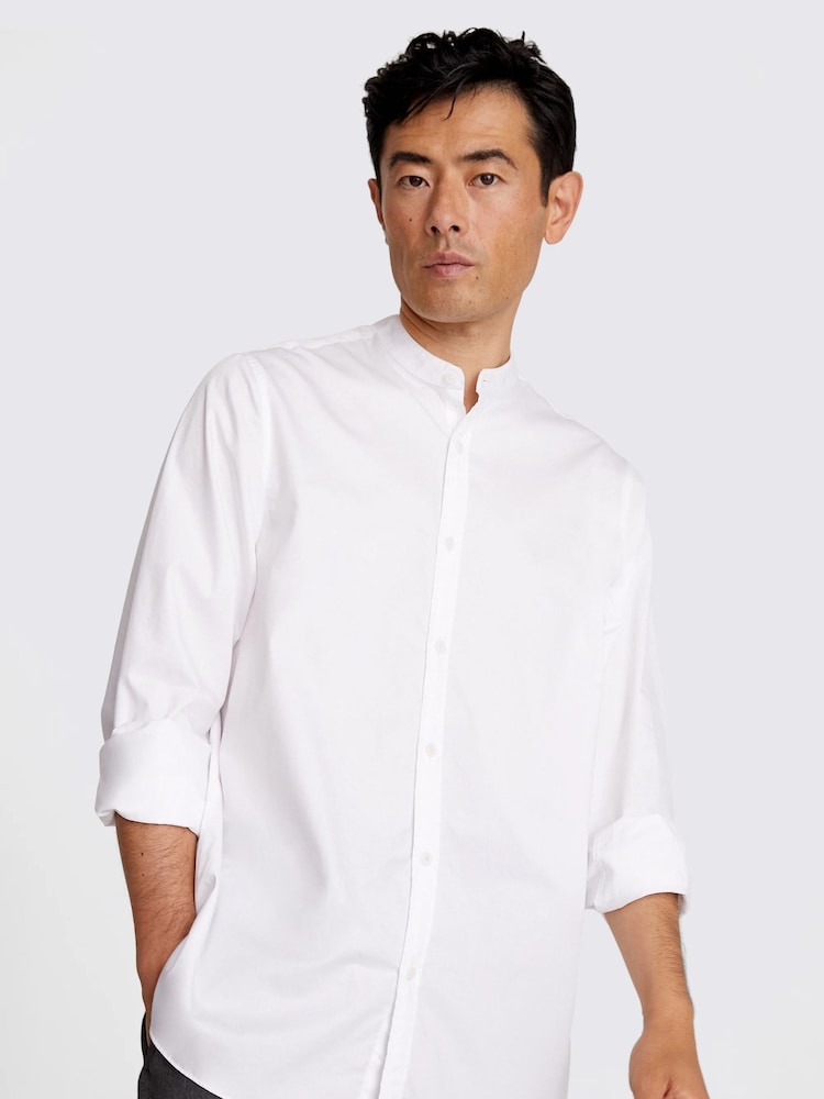MOSS Off White Fine Twill 100% Cotton Shirt - Image 1 of 4