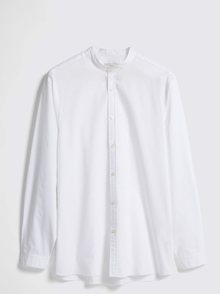 MOSS Off White Fine Twill 100% Cotton Shirt - Image 4 of 4