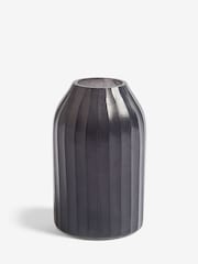 Lipsy Black Ribbed Carved Glass Stem Vase - Image 3 of 4
