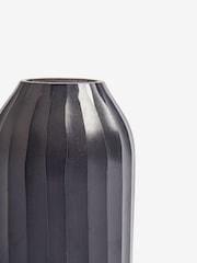 Lipsy Black Ribbed Carved Glass Stem Vase - Image 4 of 4