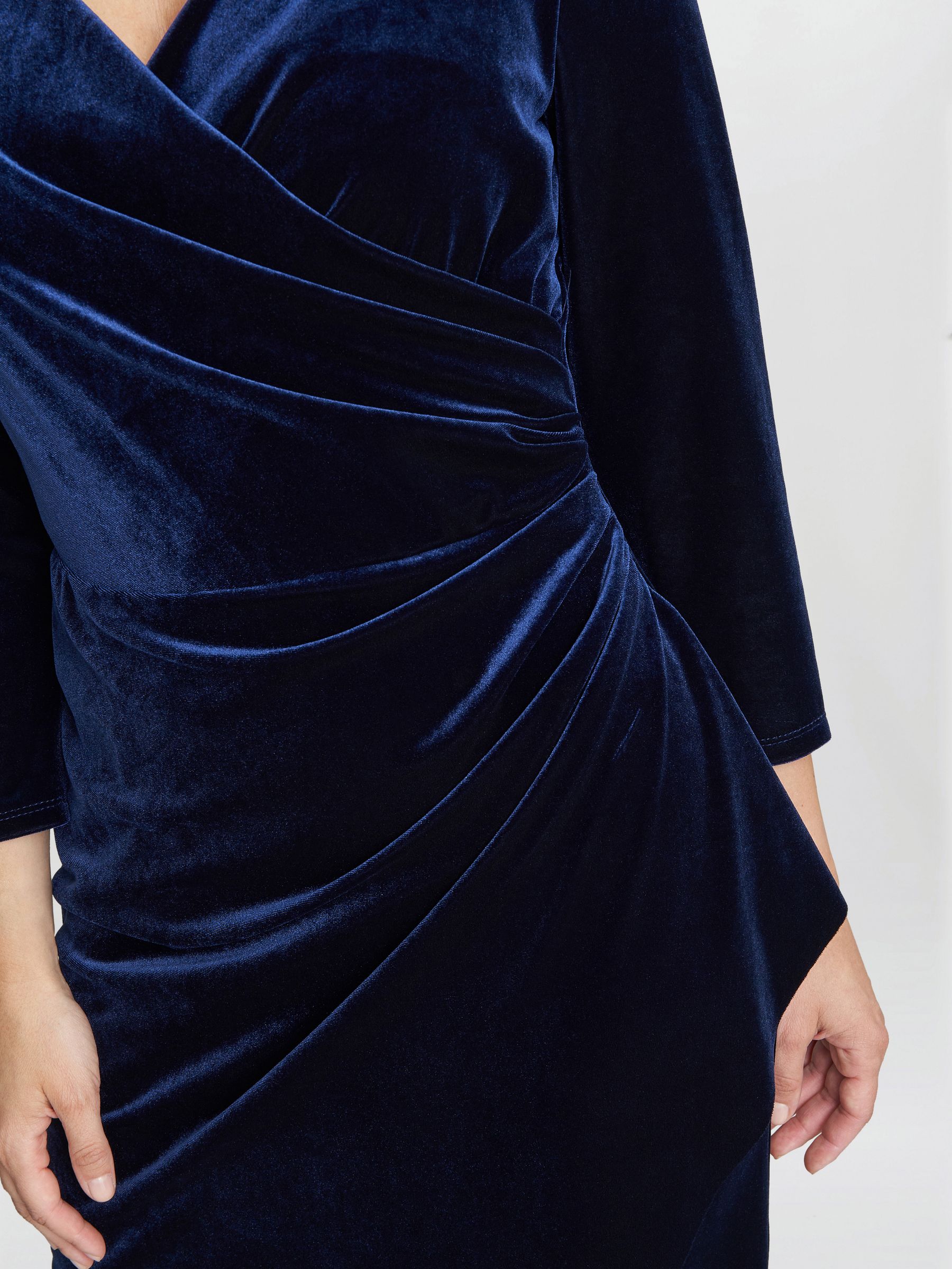 【海外限定】GinaBacconi ドレス☆Blue Zoe Velvet Wrap Dress Buy Gina Bacconi Zoe Velvet Wrap Dress from Next USA