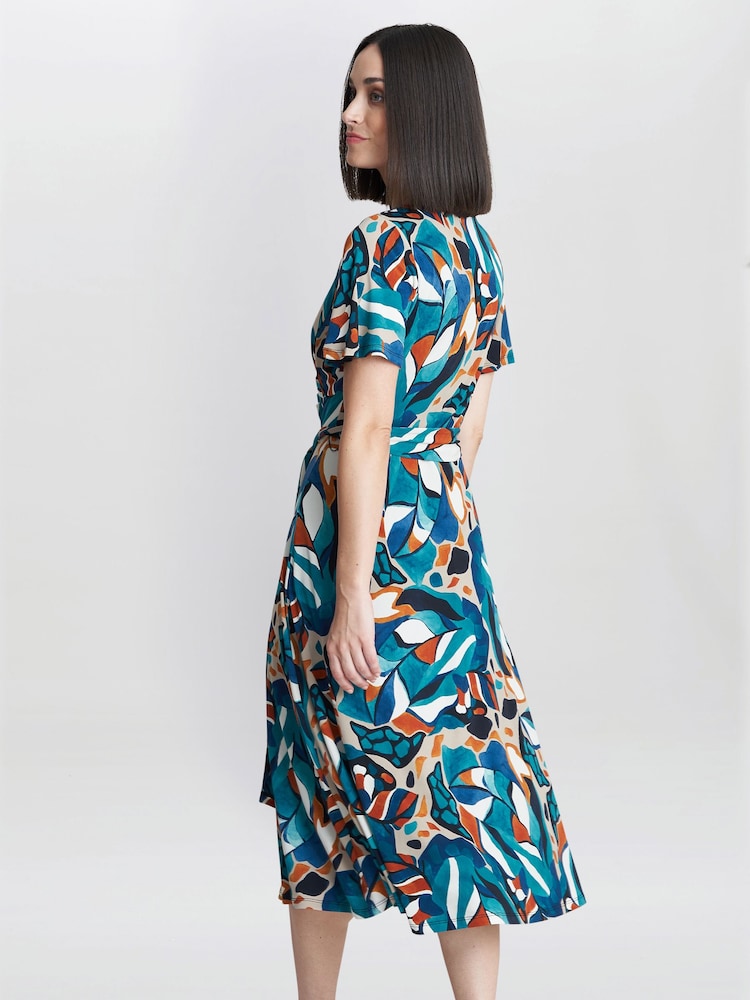 Gina Bacconi Green Eloise Fit And Flare Dress - Image 2 of 5