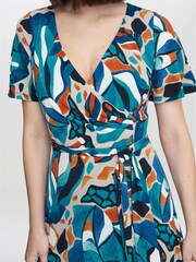 Gina Bacconi Green Eloise Fit And Flare Dress - Image 4 of 5