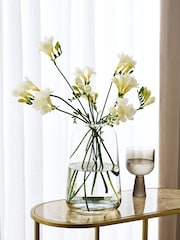 Lipsy Clear Gold Trim Glass Vase - Image 1 of 4