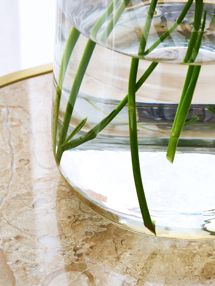 Lipsy Clear Gold Trim Glass Vase - Image 2 of 4