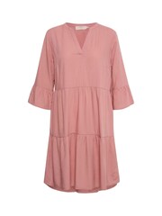 Cream Pink Imla 3/4 Sleeve Knee Length Dress - Image 5 of 6