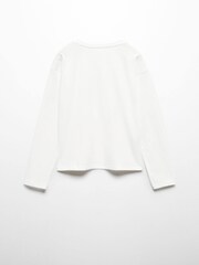 Mango Nude Queen Girls Embroidered Long Sleeved T-Shirt - Image 2 of 3