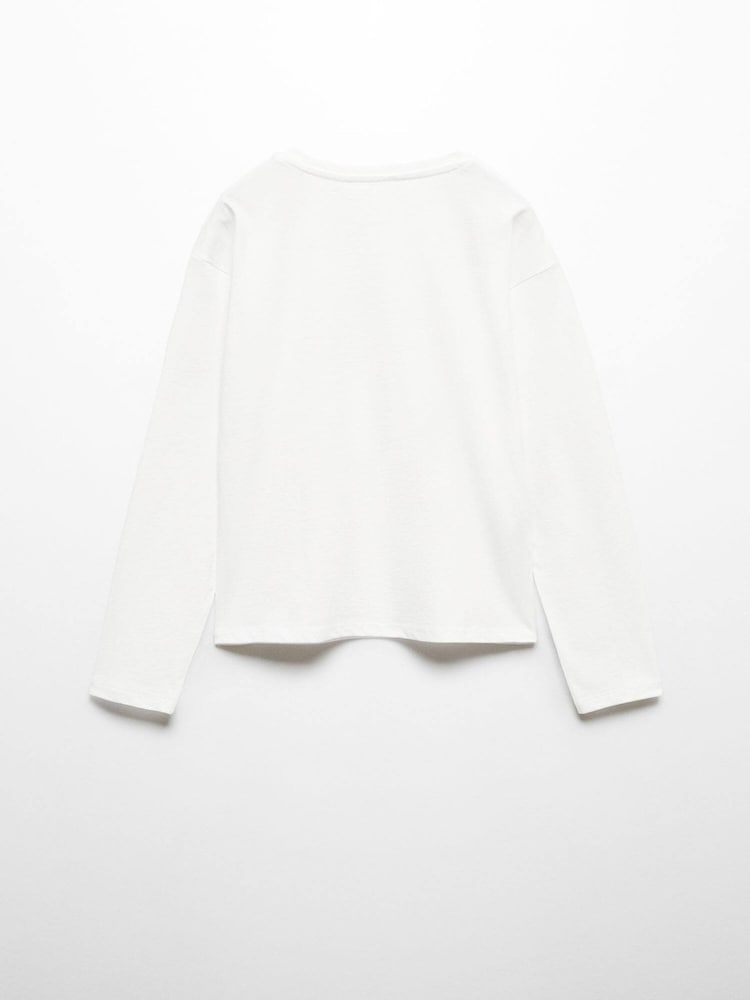 Mango Nude Queen Girls Embroidered Long Sleeved T-Shirt - Image 2 of 3