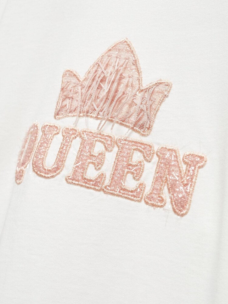 Mango Nude Queen Girls Embroidered Long Sleeved T-Shirt - Image 3 of 3 Mango Nude Queen Girls Embroidered Long Sleeved T-Shirt - Image 3 of 3