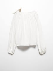 Mango Nude Girls Striped Bow Blouse - Image 2 of 3