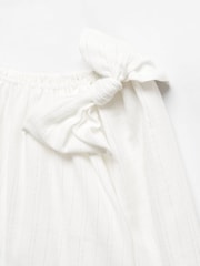 Mango Nude Girls Striped Bow Blouse - Image 3 of 3