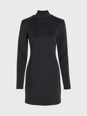 Calvin Klein Black Tech Knit Mini Dress - Image 5 of 5
