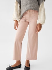 Mango Pink Corduroy Culotte Trousers - Image 1 of 1