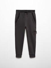 Mango Grey 100% Cotton Joggers Style Trousers - Image 1 of 3