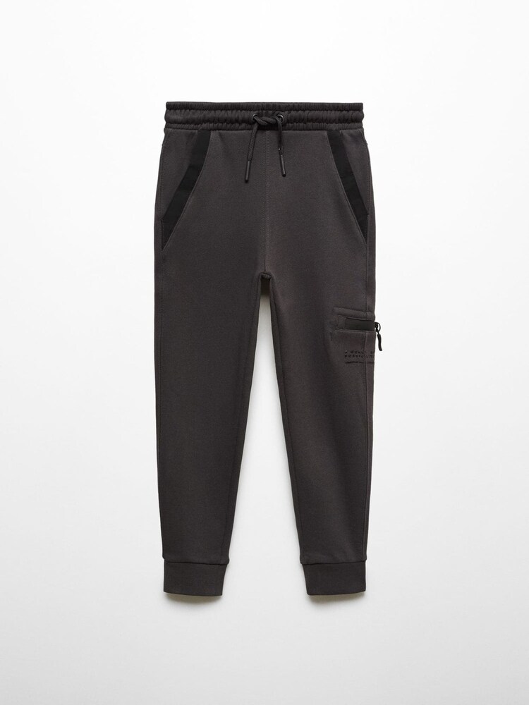 Mango Grey 100% Cotton Joggers Style Trousers - Image 1 of 3 Mango Grey 100% Cotton Joggers Style Trousers - Image 1 of 3
