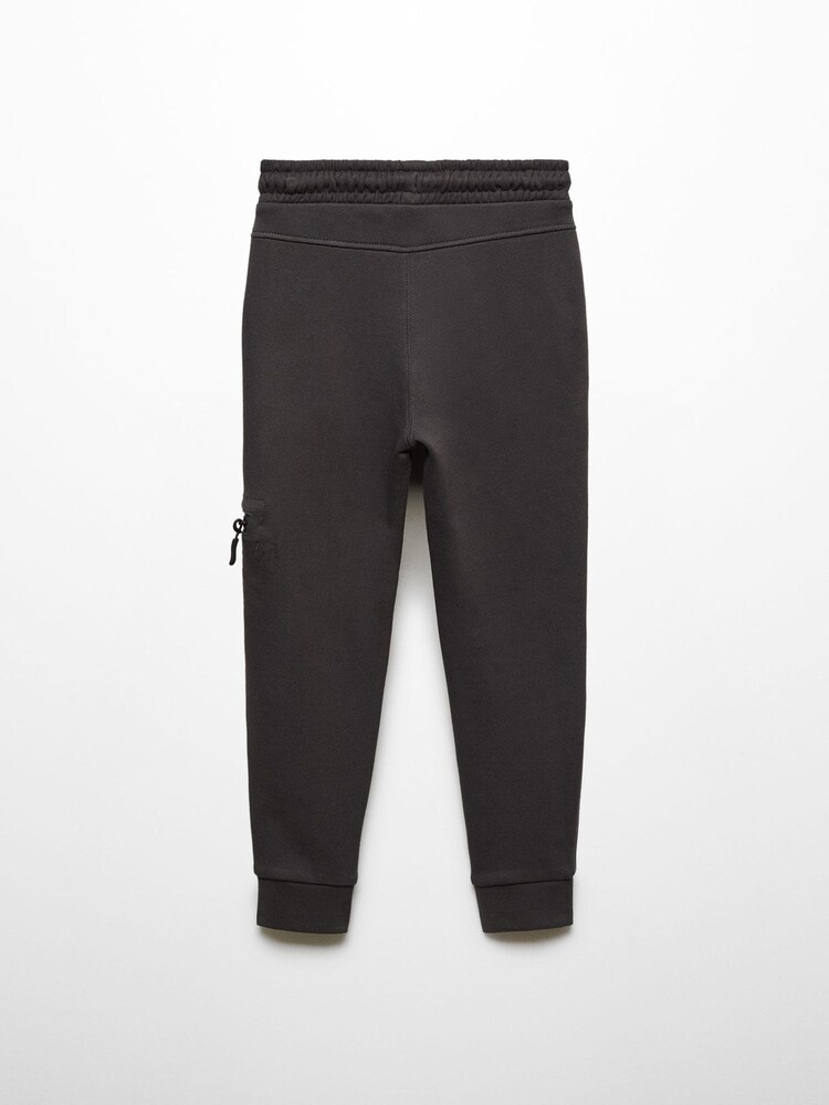 Mango Grey 100% Cotton Joggers Style Trousers - Image 2 of 3 Mango Grey 100% Cotton Joggers Style Trousers - Image 2 of 3
