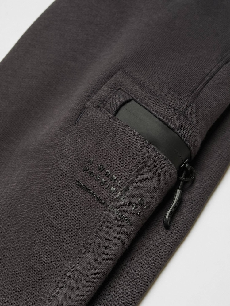 Mango Grey 100% Cotton Joggers Style Trousers - Image 3 of 3