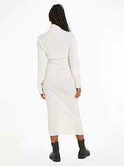 Calvin Klein White Wool Dress - Image 2 of 6