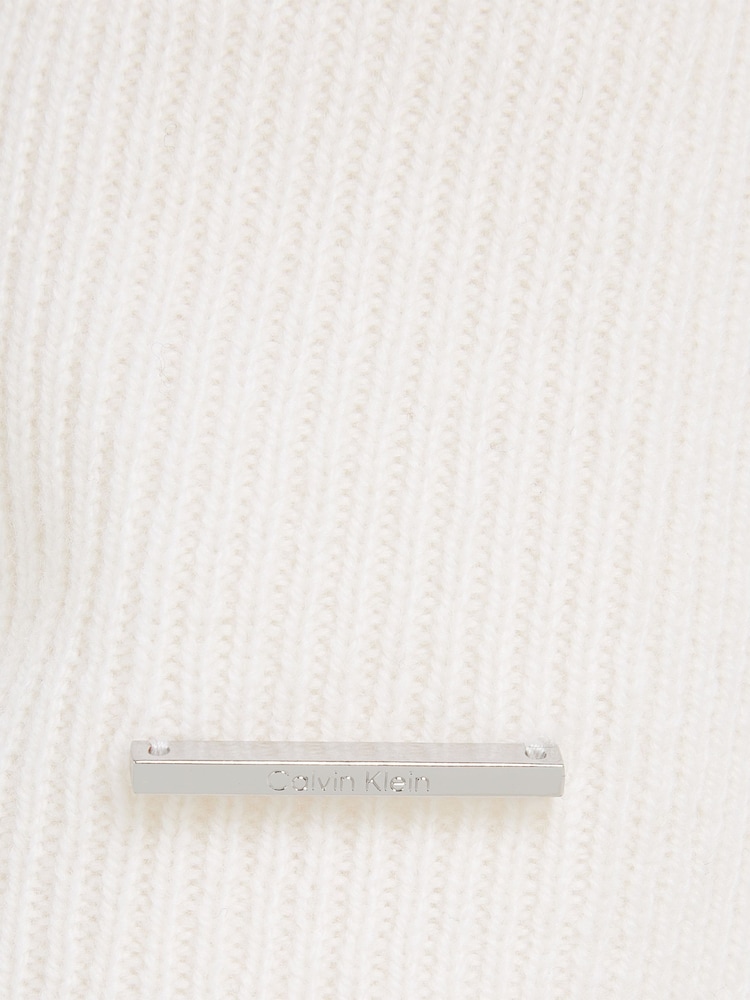 Calvin Klein White Wool Dress - Image 6 of 6