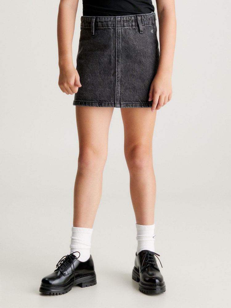 Calvin Klein Jeans Black Denim Skirt - Image 1 of 6