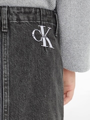Calvin Klein Jeans Black Denim Skirt - Image 3 of 6