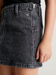 Calvin Klein Jeans Black Denim Skirt - Image 4 of 6