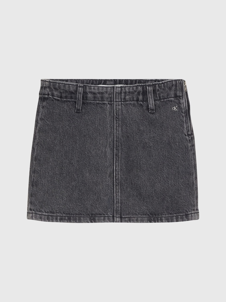 Calvin Klein Jeans Black Denim Skirt - Image 6 of 6 Calvin Klein Jeans Black Denim Skirt - Image 6 of 6