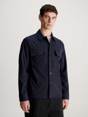 Calvin Klein Blue Soft Twill Overshirt - Image 1 of 1