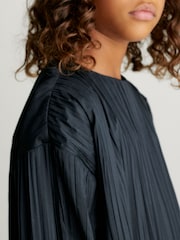 Calvin Klein Jeans Black Festive Plisse Dress - Image 4 of 6