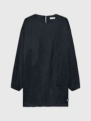 Calvin Klein Jeans Black Festive Plisse Dress - Image 6 of 6
