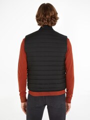 Calvin Klein Black Crinkle Quilt Gilet - Image 2 of 6