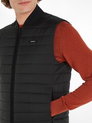 Calvin Klein Black Crinkle Quilt Gilet - Image 3 of 6