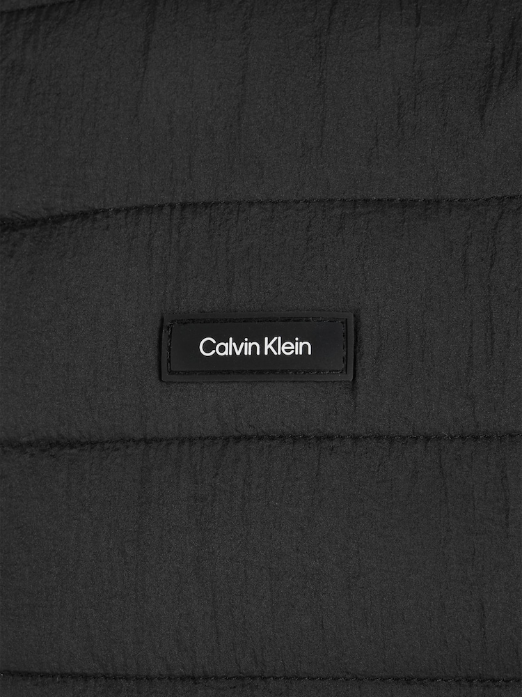 Calvin Klein Black Crinkle Quilt Gilet - Image 6 of 6