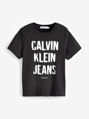 Calvin Klein Jeans 100% Cotton Pixel Logo Black T-Shirt - Image 5 of 5