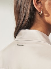 Calvin Klein Grey Silk Relaxed Shirt - Image 4 of 5