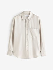 Calvin Klein Grey Silk Relaxed Shirt - Image 5 of 5
