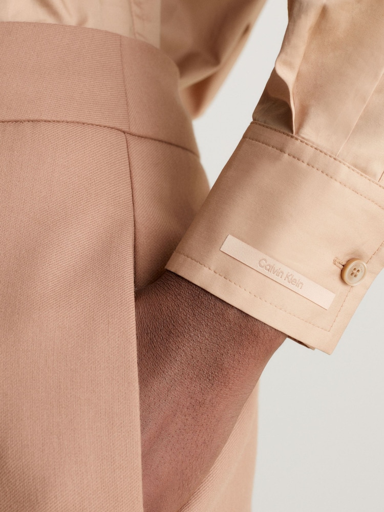 Calvin Klein Brown Relaxed 100% Cotton Shirt - Image 2 of 4