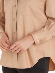 Calvin Klein Brown Relaxed 100% Cotton Shirt - Image 3 of 4