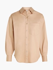 Calvin Klein Brown Relaxed 100% Cotton Shirt - Image 4 of 4