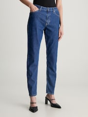 Calvin Klein Blue Slim Mid Rise Jeans - Image 1 of 6