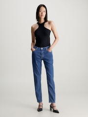 Calvin Klein Blue Slim Mid Rise Jeans - Image 3 of 6