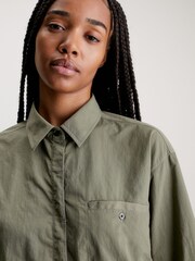 Calvin Klein Jeans Green Soft Shirt Dress - Image 3 of 6