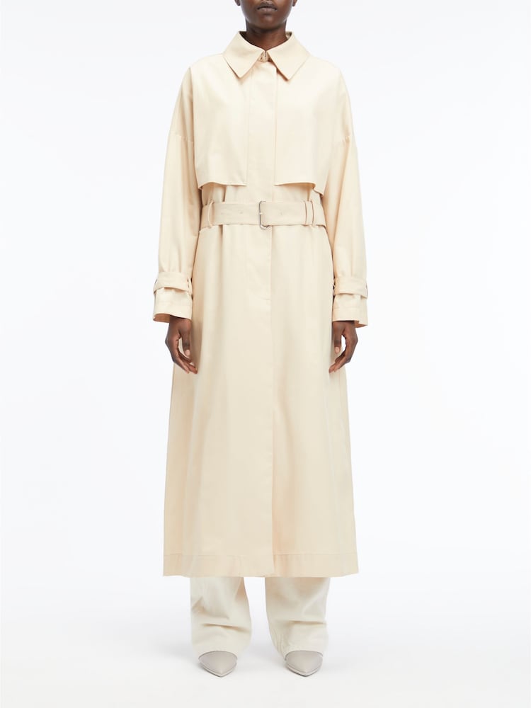 Calvin Klein Cream Wool Blend Straight Dress - Image 1 of 6 Calvin Klein Cream Wool Blend Straight Dress - Image 1 of 6