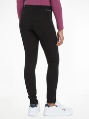 Calvin Klein Jeans Black Monogram Logo Leggings - Image 2 of 6