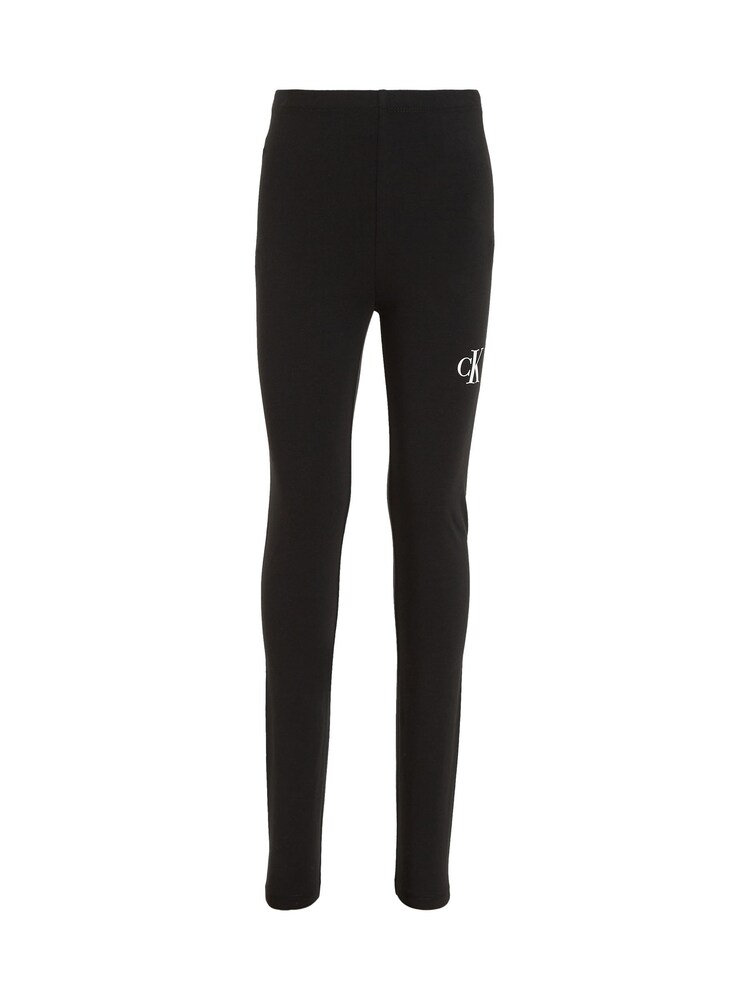 Calvin Klein Jeans Black Monogram Logo Leggings - Image 5 of 6