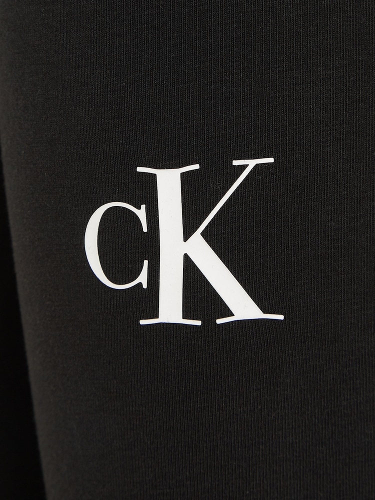 Calvin Klein Jeans Black Monogram Logo Leggings - Image 6 of 6 Calvin Klein Jeans Black Monogram Logo Leggings - Image 6 of 6