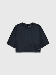 Calvin Klein Jeans Black Festive Plisse Top - Image 6 of 6