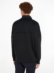 Calvin Klein Black Mix Media Interlock Jacket - Image 2 of 6