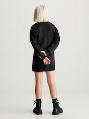 Calvin Klein Jeans obleka v kovinskem odtenku z monogramom - Slika 2 iz 6